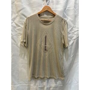 Lucky Brand Fender Guitar Graphic T-Shirt Mens Medium Tan‎ Stratocaster
